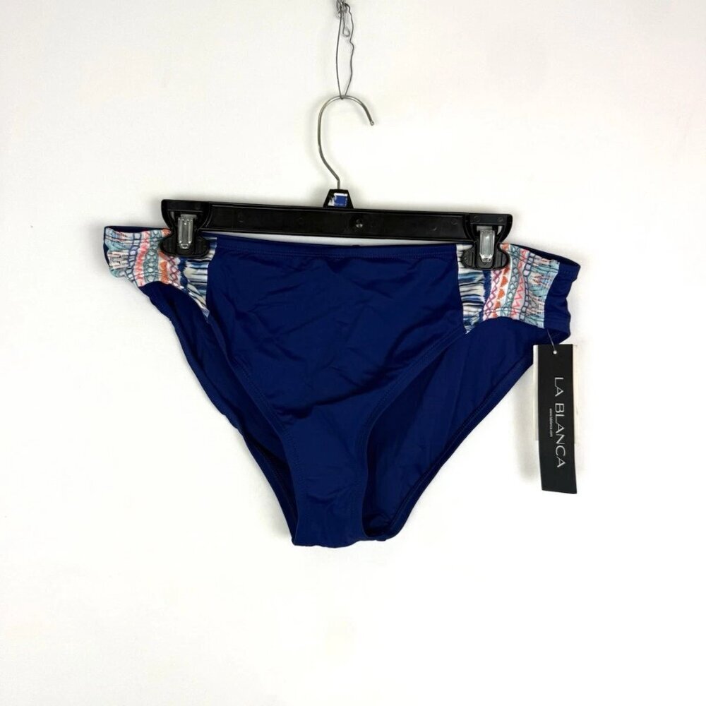 La Blanca Women’s Blue Hipster Bikini Bottom Size 14